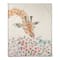 50" x 60" Giraffe Smelling Flowers Coral Fleece Blanket